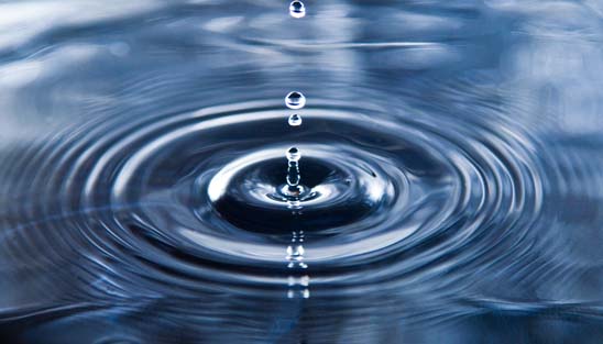 Water ripple splash